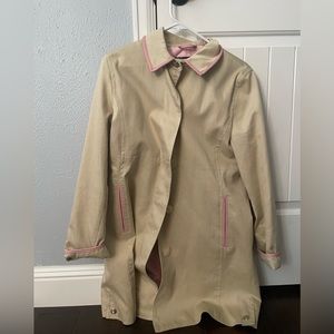 VINTAGE tan with pink lining COACH trench coat size 10